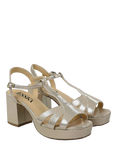 Esska Charlie T-Bar Sandals, Champagne