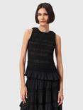 AllSaints Marion Shirred Sleeveless Top, Black