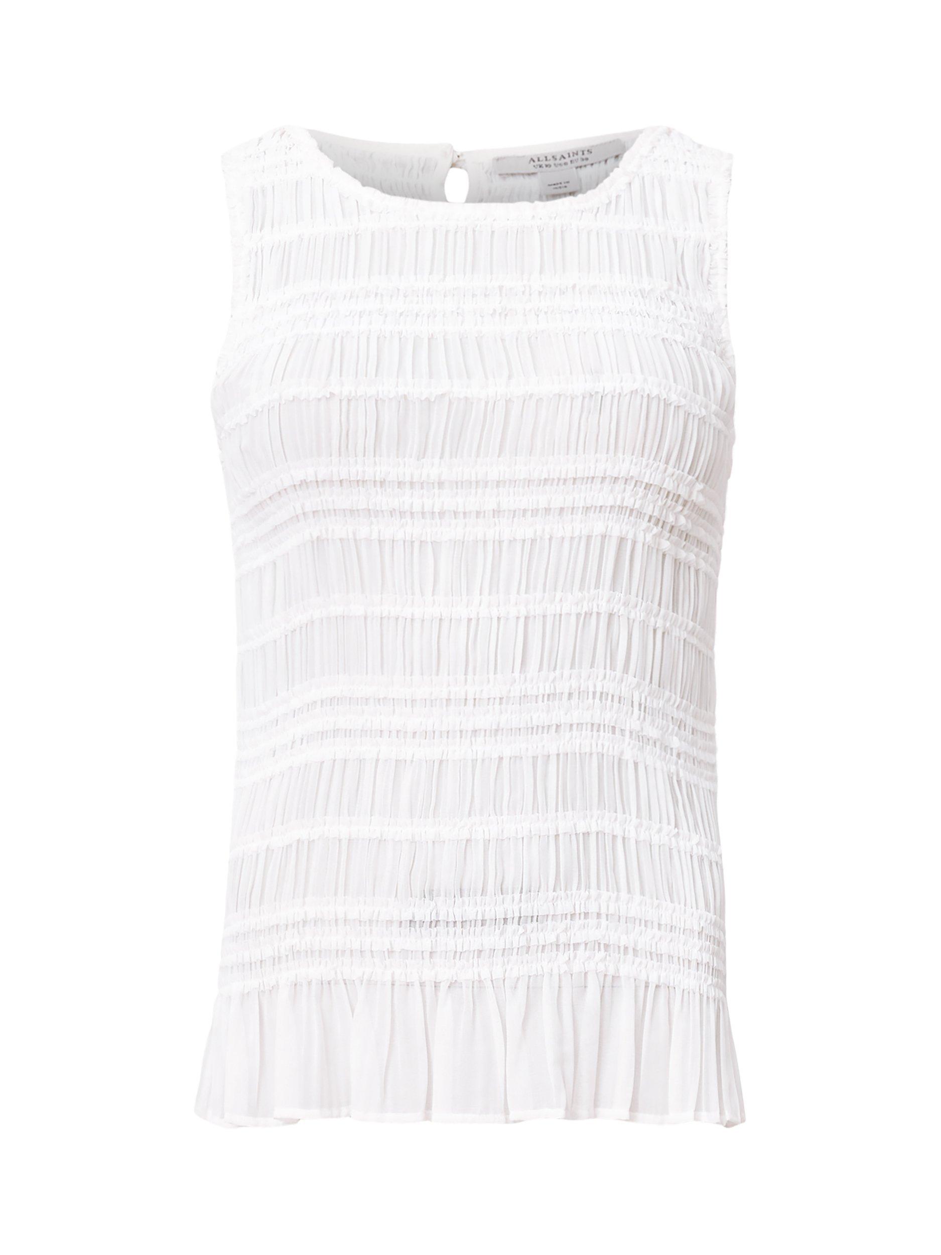 Product image 4 of 8, which shows AllSaints Marion Opaque Smock Top, Oyster White, 14