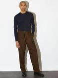 John Smedley Lundy Crew Neck Pure Merino Wool Jumper, Midnight