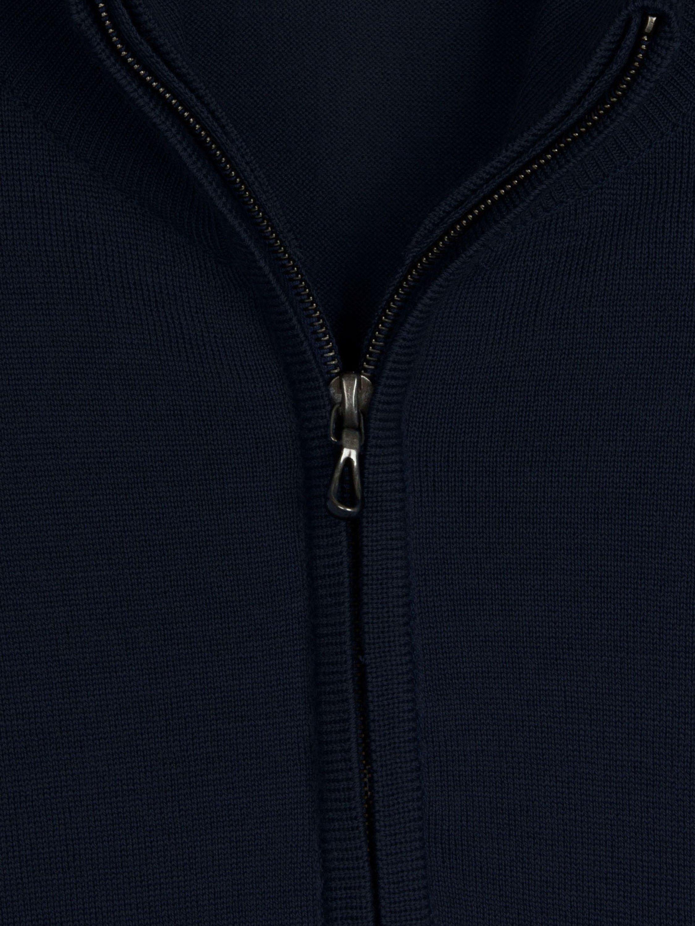 Product image 2 of 2, which shows John Smedley Barrow Fine Knit Pure Merino Wool Jumper, Midnight, S