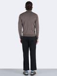 John Smedley Lundy Crew Neck Pure Merino Wool Jumper, Mushroom