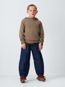 John Lewis Kids' Fleck Yarn Hoodie, Natural - view 2, Natural