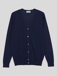 John Smedley Whitchurch Fine Knit Cardigan, French Navy
