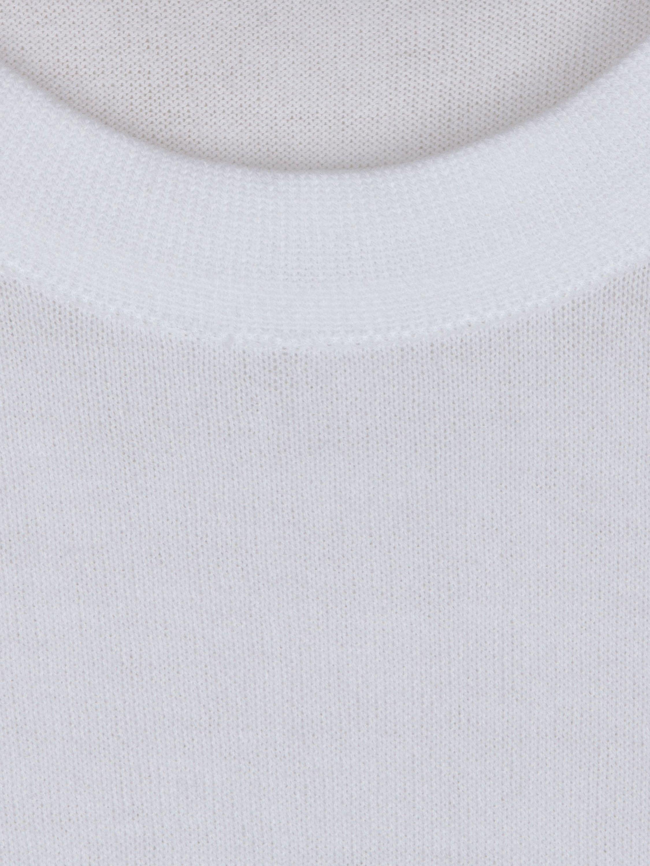 Product image 2 of 2, which shows John Smedley Lorca Crew Neck T-Shirt, White, S