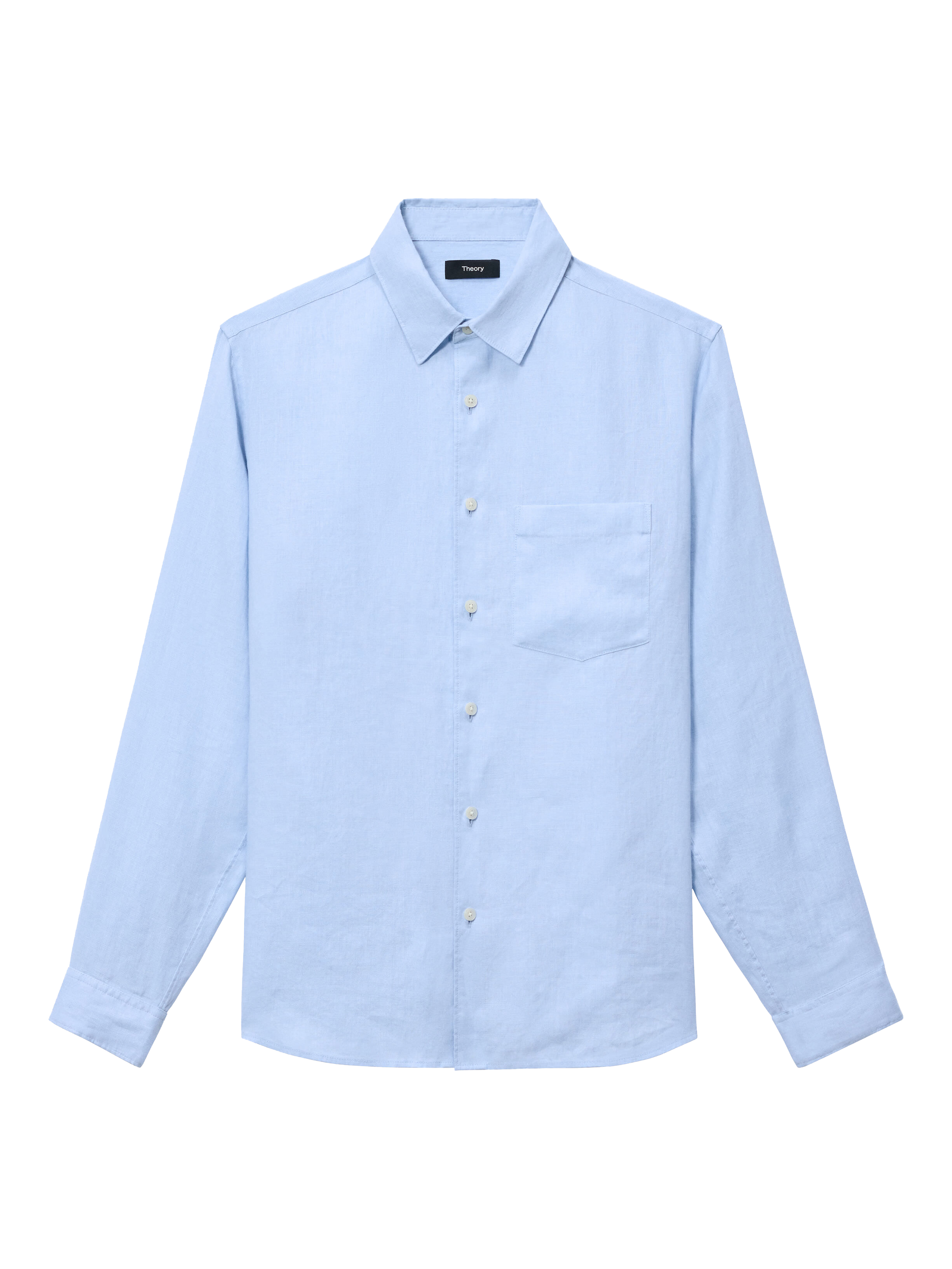 Product image 3 of 3, which shows Theory Irving Linen Shirt, Clear Sky - Rh2, M