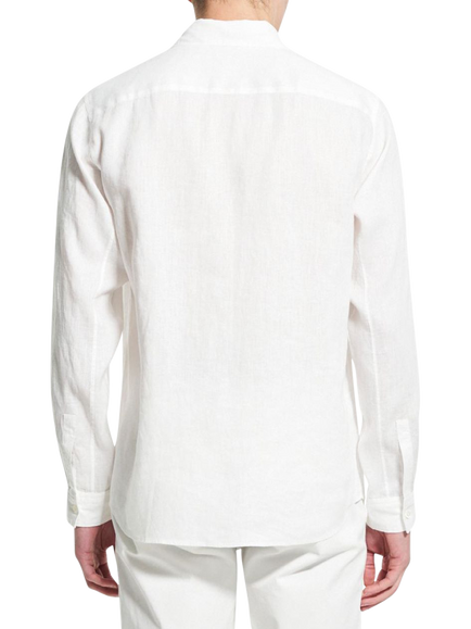Theory Irving Linen Shirt - view 2, White - 100