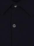John Smedley Adrian Fine Knit Polo Shirt, Navy