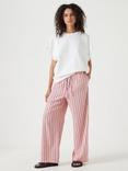 HUSH Stripe Straight Trouser, Pink/Multi