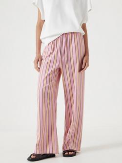 HUSH Stripe Straight Trouser, Pink/Multi - view 2, Pink/Multi