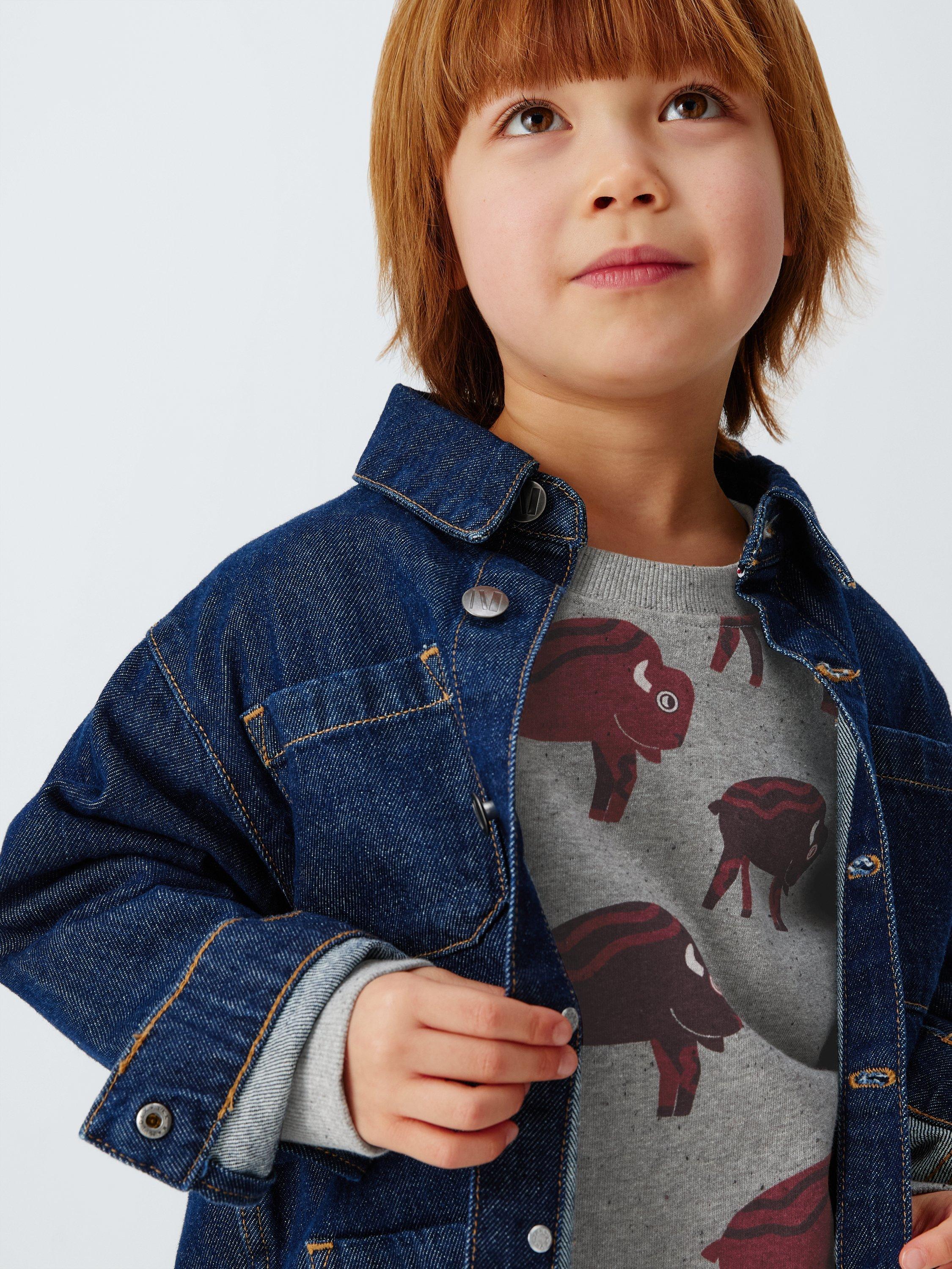 Product image 6 of 7, which shows John Lewis Kids' Buffalo Sweatshirt, Buffalo Print, 3 years