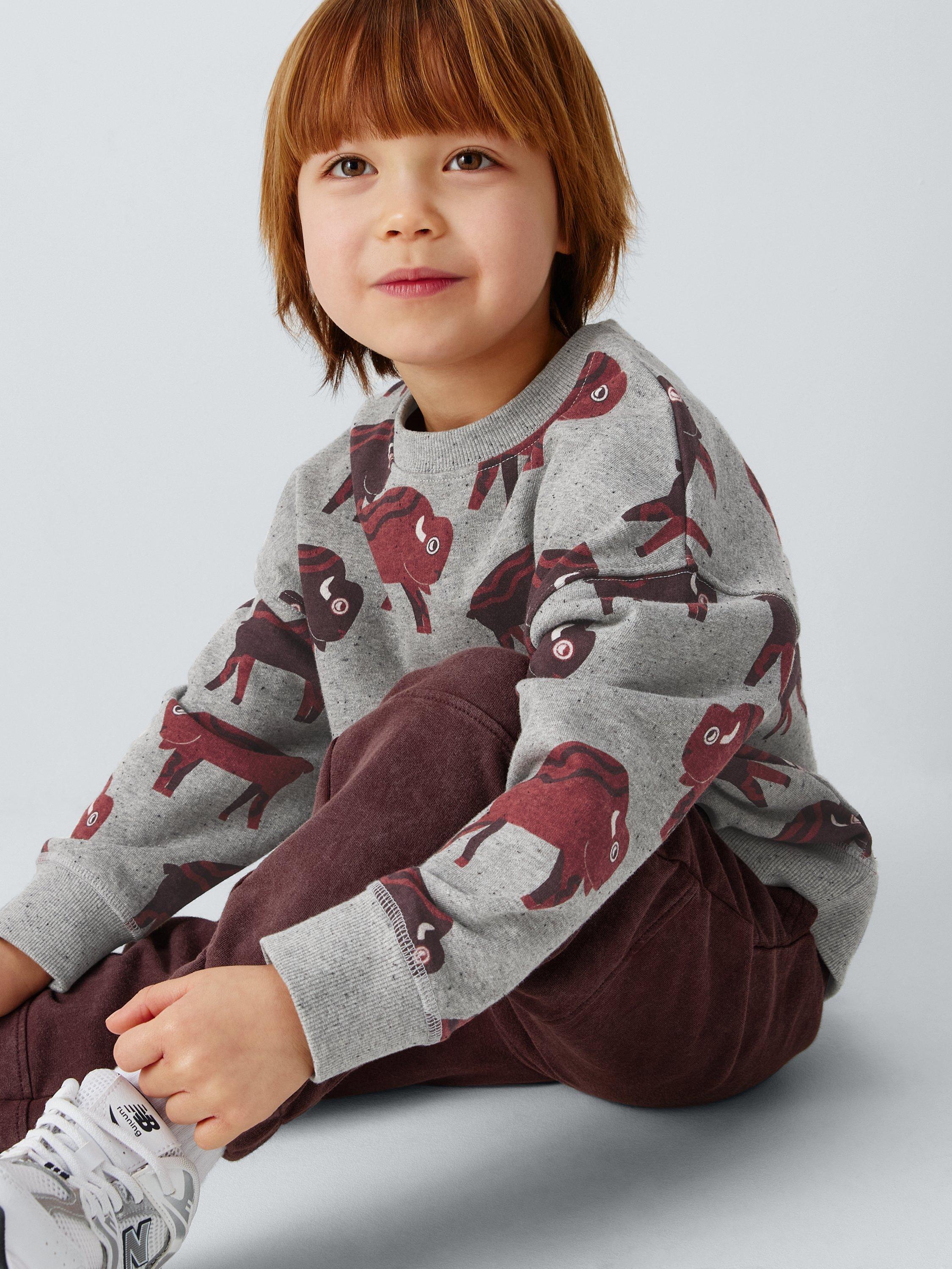 Product image 7 of 7, which shows John Lewis Kids' Buffalo Sweatshirt, Buffalo Print, 3 years