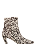 Flattered Xena Leather Hair Ankle Boots, Off White/Brown