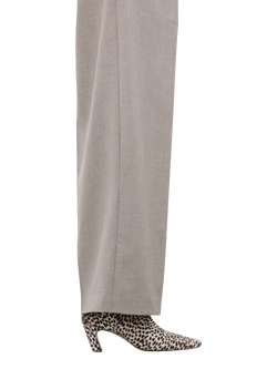 Flattered Xena Leather Hair Ankle Boots, Off White/Brown - view 2, Off White/Brown