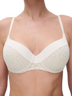 Chantelle Norah Soft Feel Floral Underwired T-Shirt Bra - view 2, Pearl