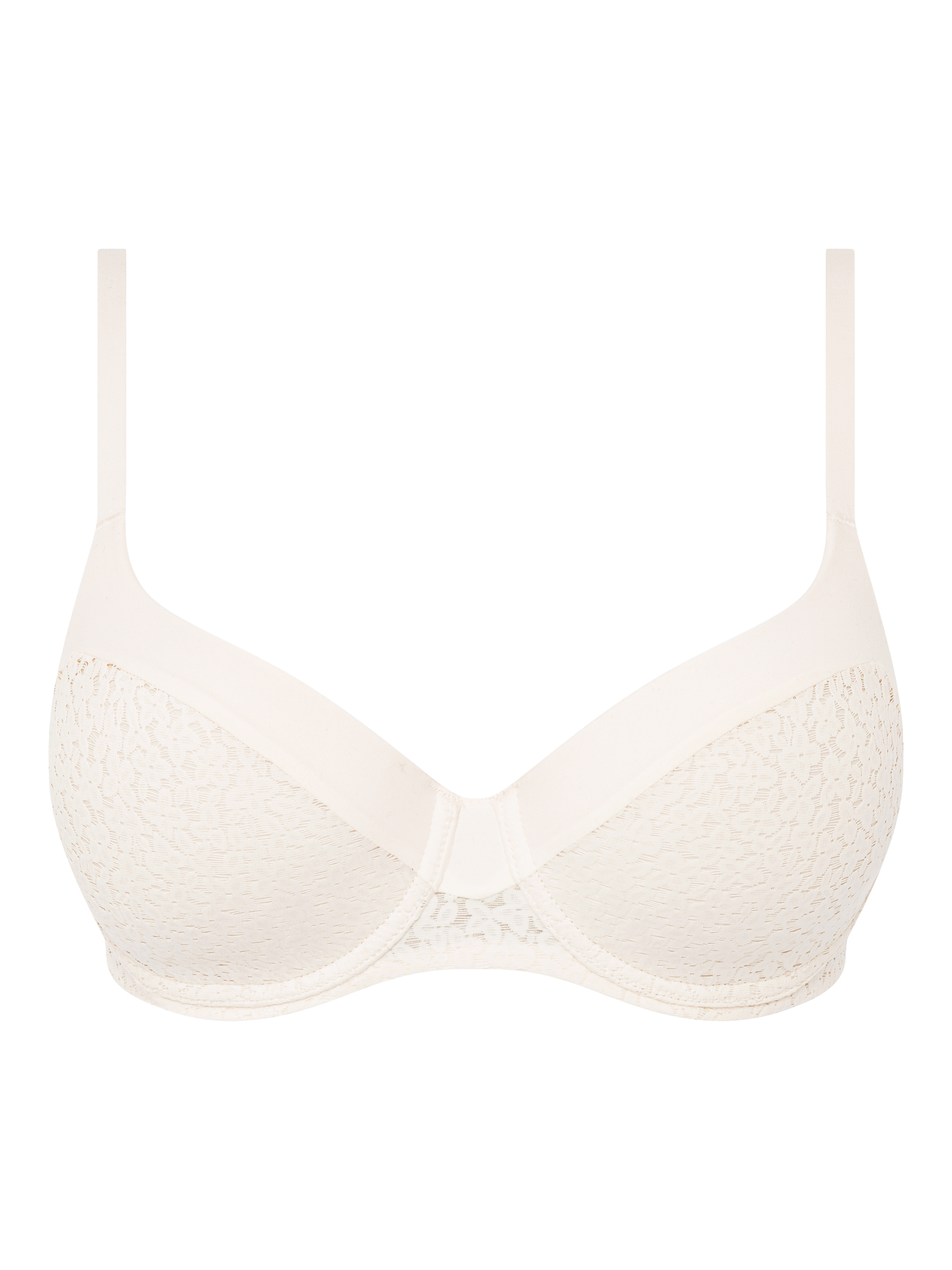 Product image 4 of 4, which shows Chantelle Norah Soft Feel Floral Underwired T-Shirt Bra, Pearl, 32D