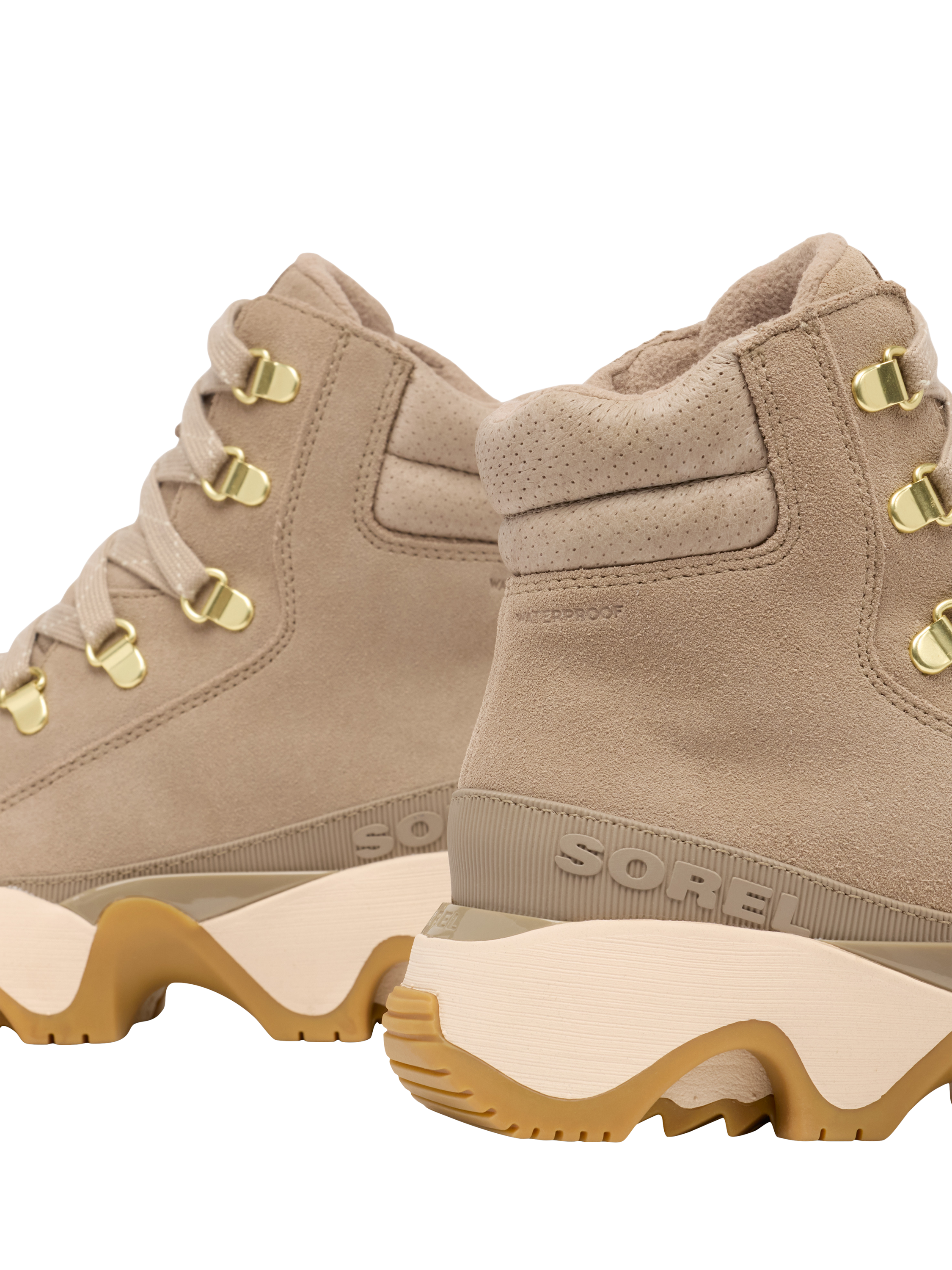 Product image 3 of 7, which shows SOREL Kinetic Conquest Suede Blend Hiking Boots, Taupe/Multi, 4
