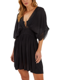 Accessorize Crochet Trim Kaftan, Black