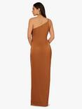 Adrianna Papell Stretch Satin Maxi Dress, Cinnamon