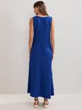 Phase Eight Talia Sleeveless Textured Midi Dress, Blue