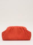 Phase Eight Suede Clutch Bag, Black, Orange