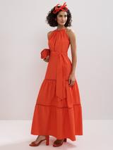 Reiss Erika Racerback Midi Dress, Red