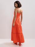 Phase Eight Nolia Sleeveless Halter Neck Maxi Dress, Orange