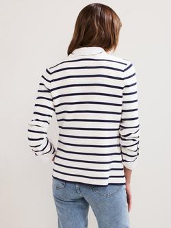 Phase Eight Clara Stripe Blazer, Blue - view 2, Blue