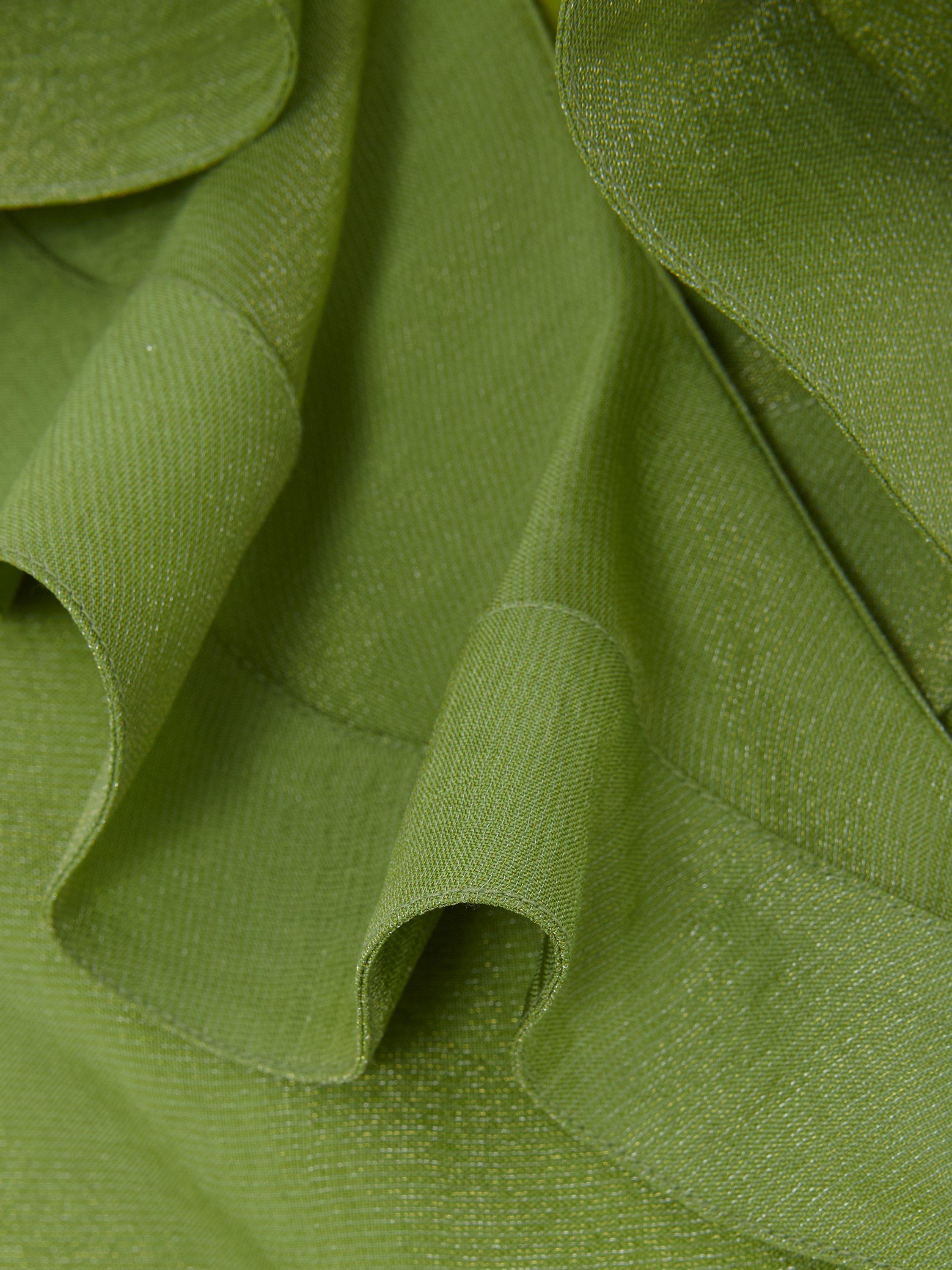 Product image 6 of 8, which shows Phase Eight Annette Ruffle Midi Dress, Green, 8