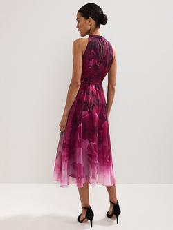 Phase Eight Bethany Floral Halterneck Dress - view 2, Multi