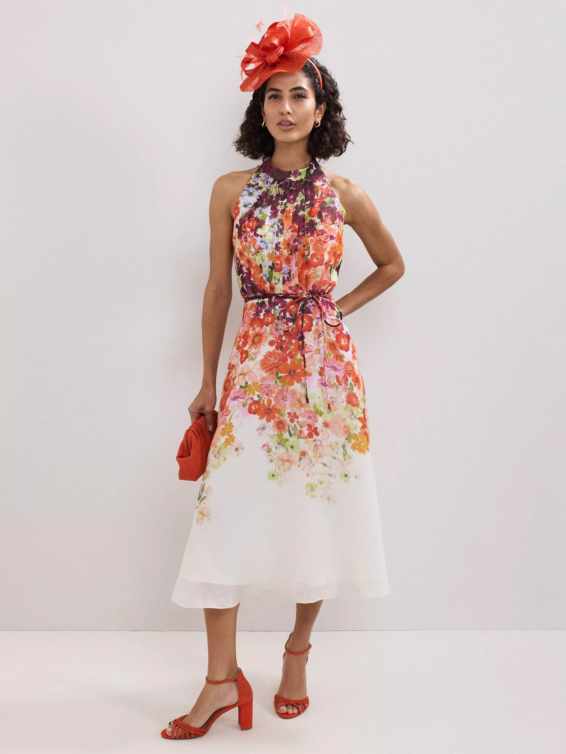 【関税込】PhaseEight ワンピース☆Bethany Ombre Floral Midi D Phase Eight Bethany Ombre Floral Midi Dress, Multi