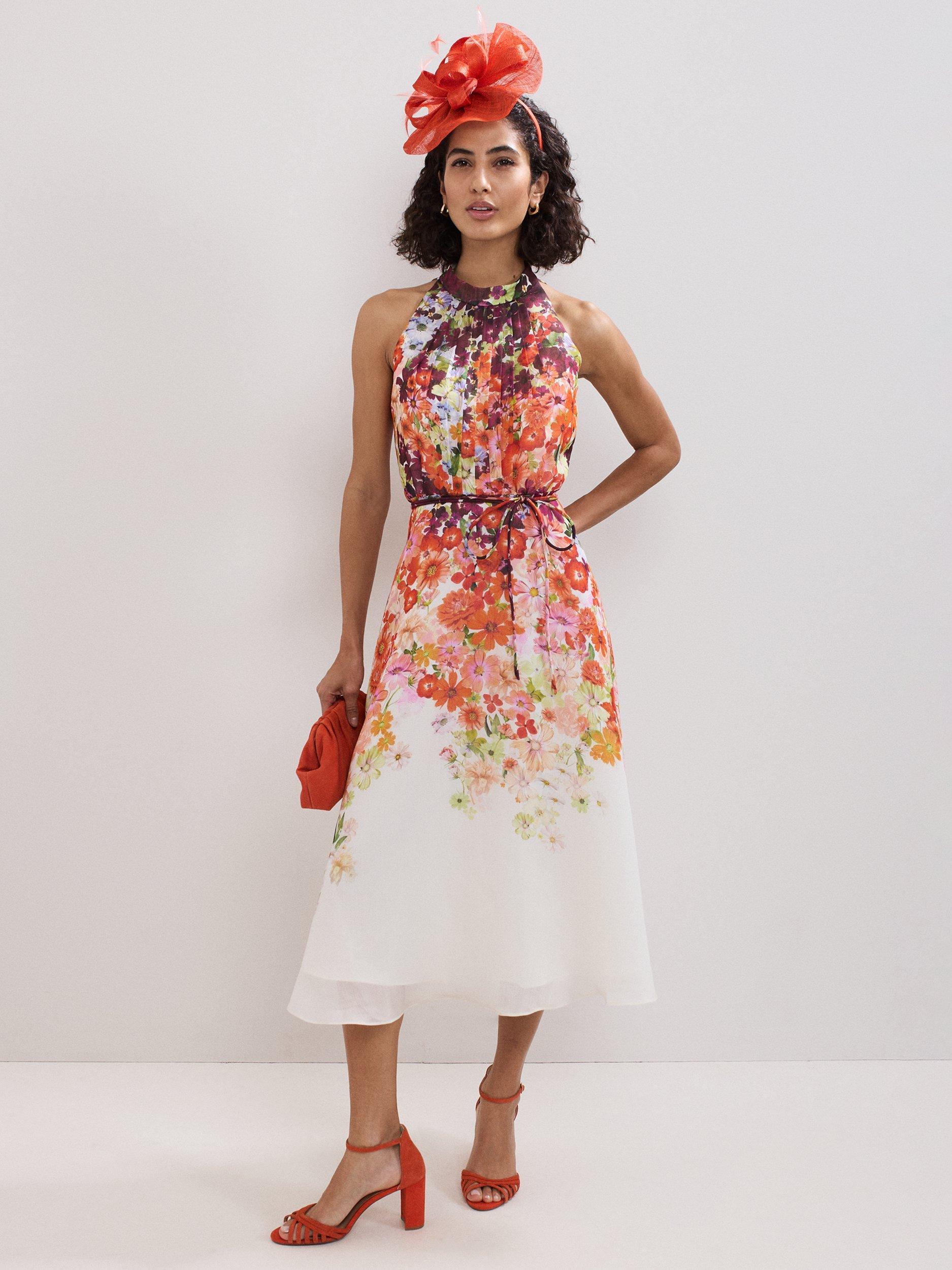 【関税込】PhaseEight ドレス☆Petite Bethany Floral Ombre Dre Phase Eight Bethany Ombre Floral Midi Dress, Multi