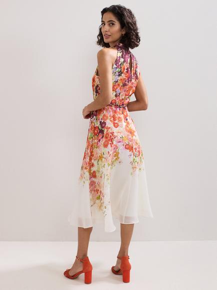 Phase Eight Bethany Ombre Floral Midi Dress containing TENCEL™ Lyocell - view 2, Multi