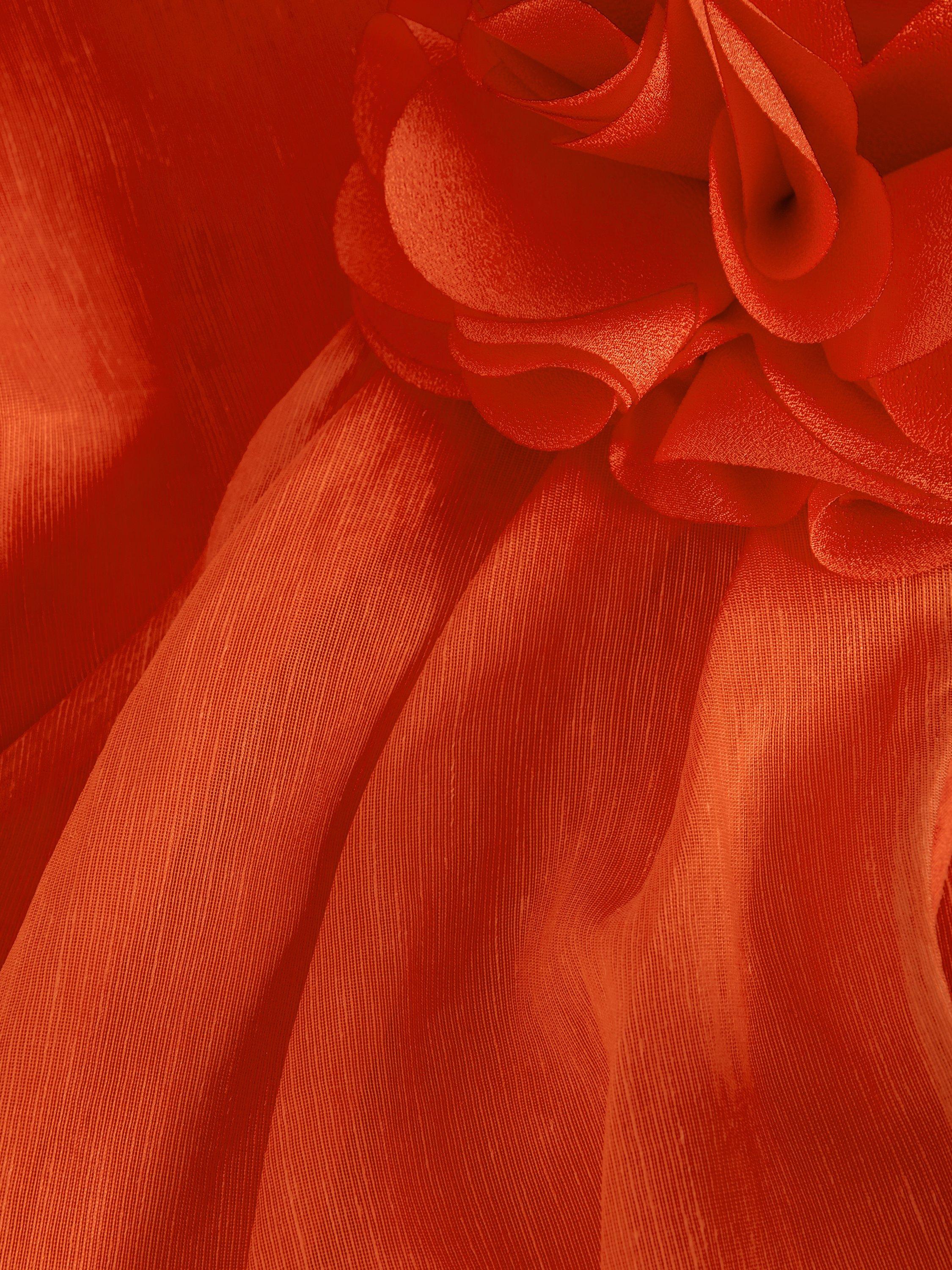 Product image 6 of 9, which shows Phase Eight Joseline One Shoulder Midi Dress, Orange, 6