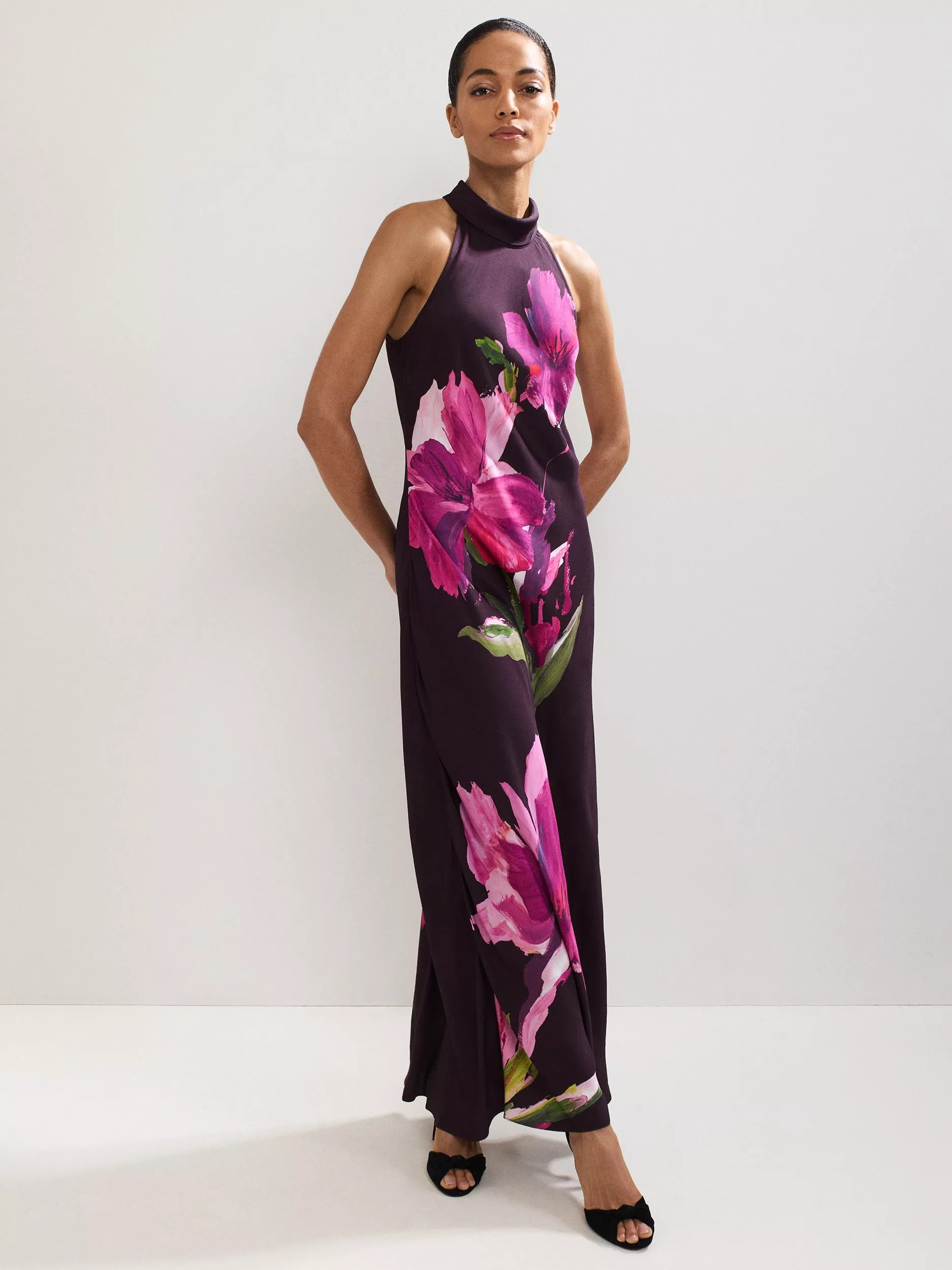 【関税込】PhaseEight ドレス☆Marcella Floral Sleeveless Halt Phase Eight Marcella Floral Sleeveless Halterneck Maxi Dress