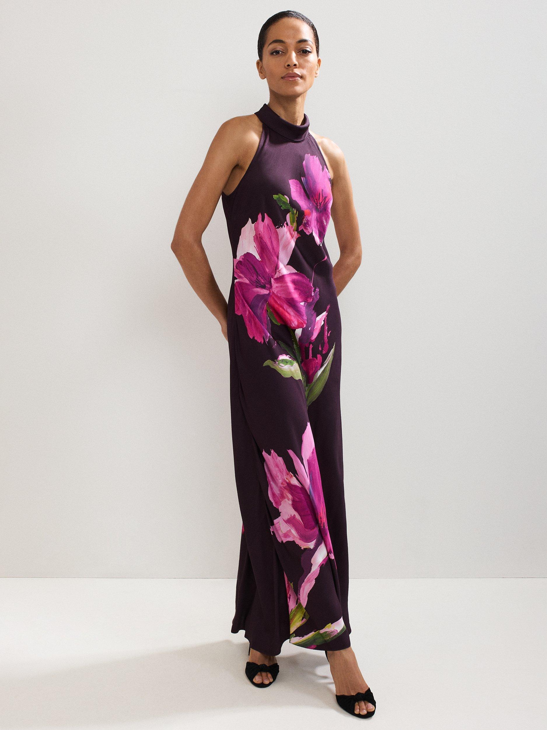 【関税込】PhaseEight ワンピース☆Zelah Floral Halterneck Max Phase Eight Zelah Floral Halterneck Maxi Dress