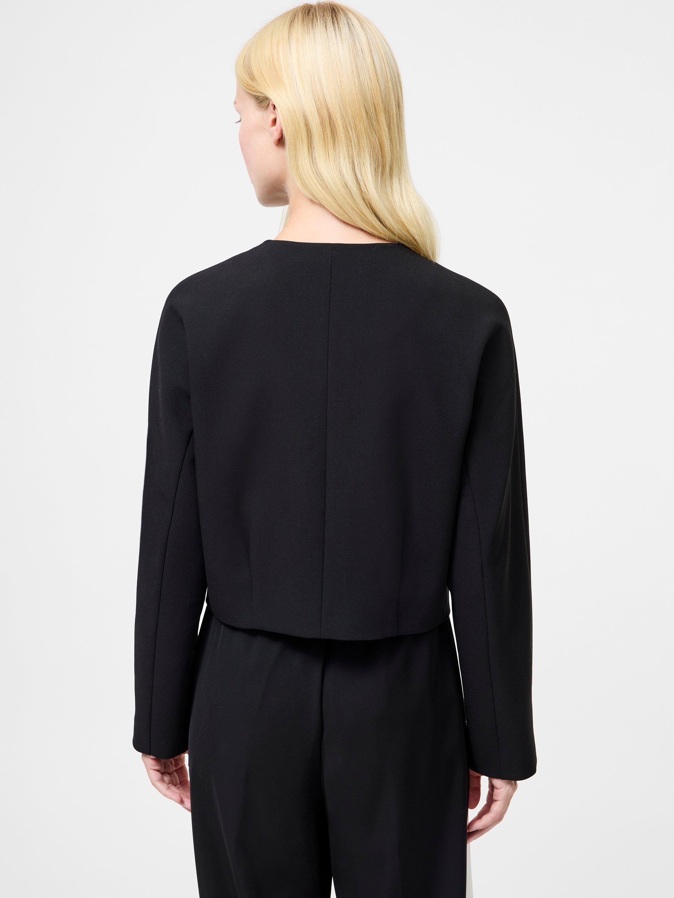 Product image 4 of 5, which shows French Connection Jaiden Popper Front Tailored Jacket, Black, 10