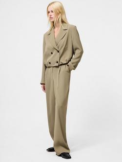 French Connection Vinnie Tailor Cropped Jacket - view 2, Washed Khaki
