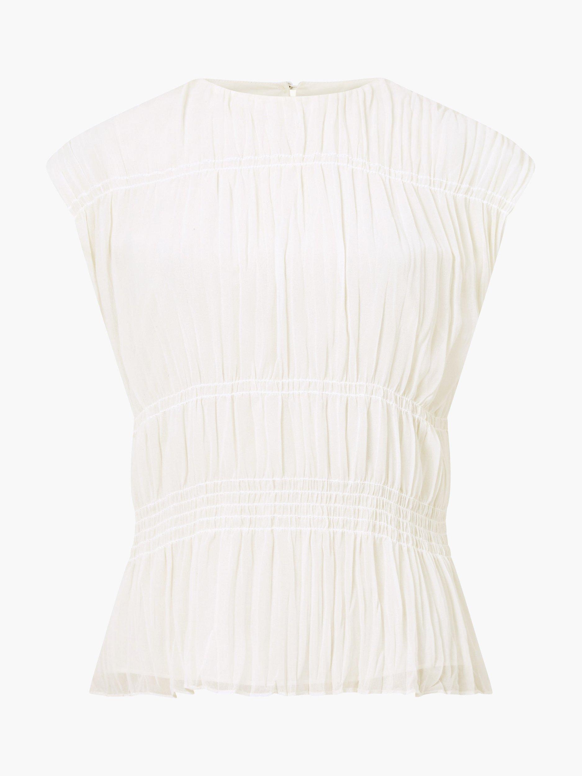 Product image 5 of 5, which shows French Connection Saylor Sleeveless Top, Porcelain Cream, 6