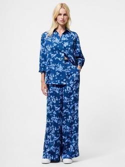 French Connection Isla Celaya Floral Trousers, Blue/Multi - view 2, Blue/Multi