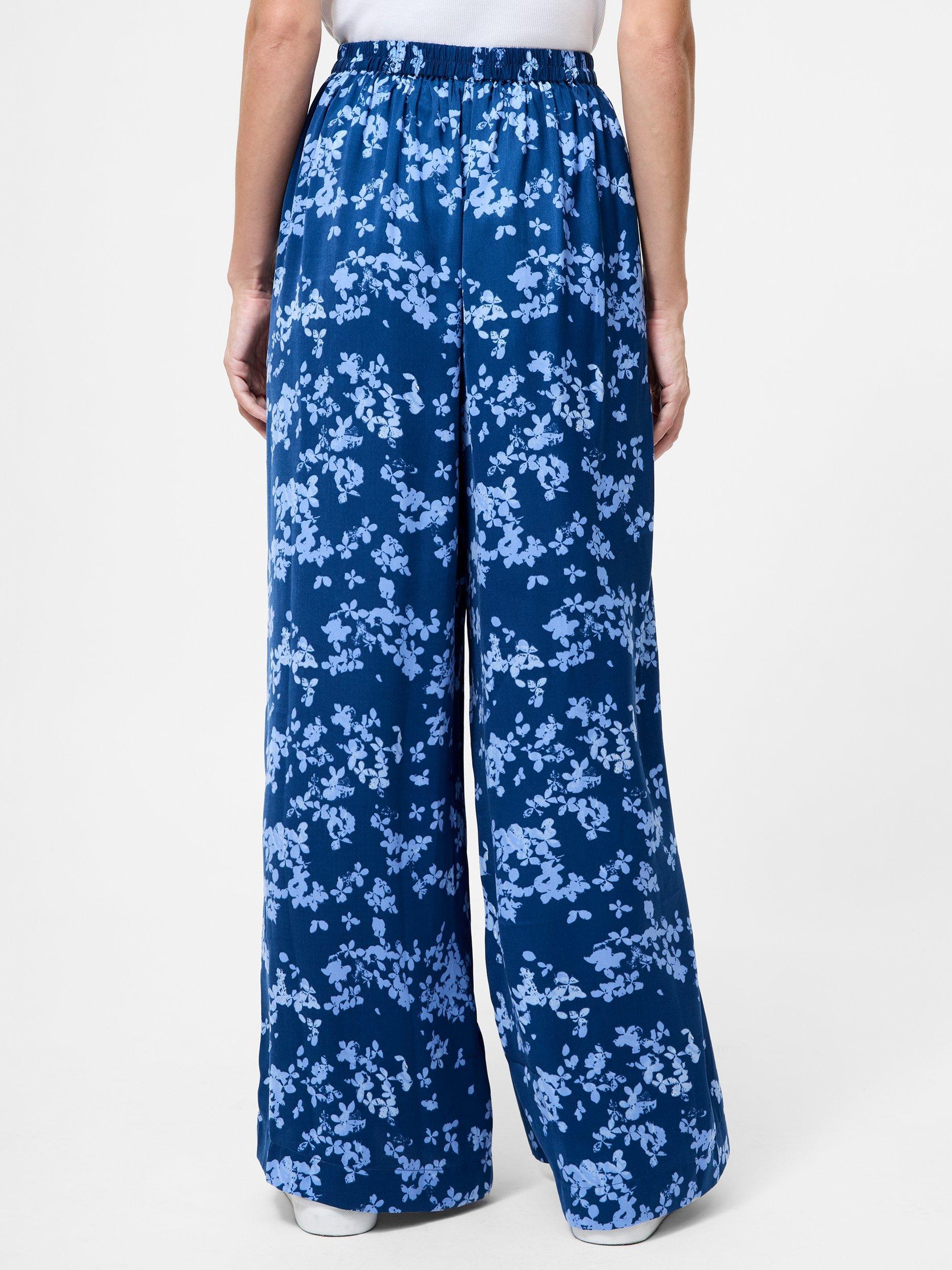 Product image 3 of 4, which shows French Connection Isla Celaya Floral Trousers, Blue/Multi, 6