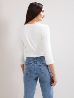 Phase Eight Sutton V Neck Top - view 2, White