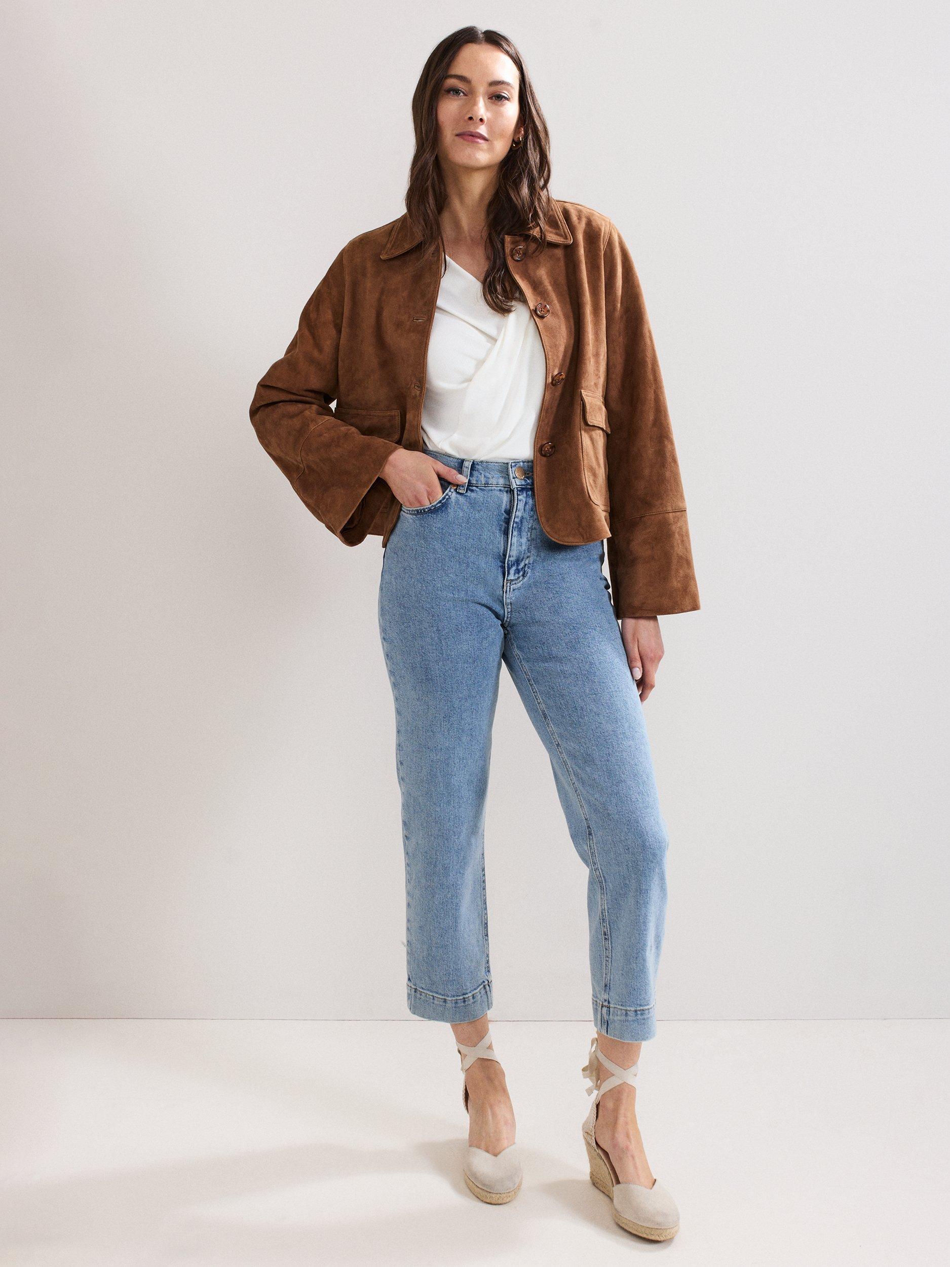 Product image 7 of 7, which shows Phase Eight Sutton V Neck Top, White, 8