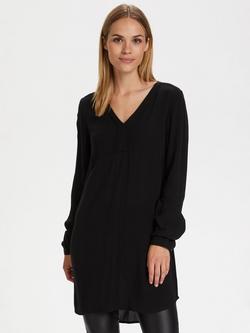 KAFFE Amber V-Neck Tunic Top, Black Deep