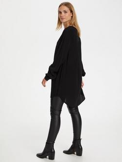KAFFE Amber V-Neck Tunic Top - view 2, Black Deep