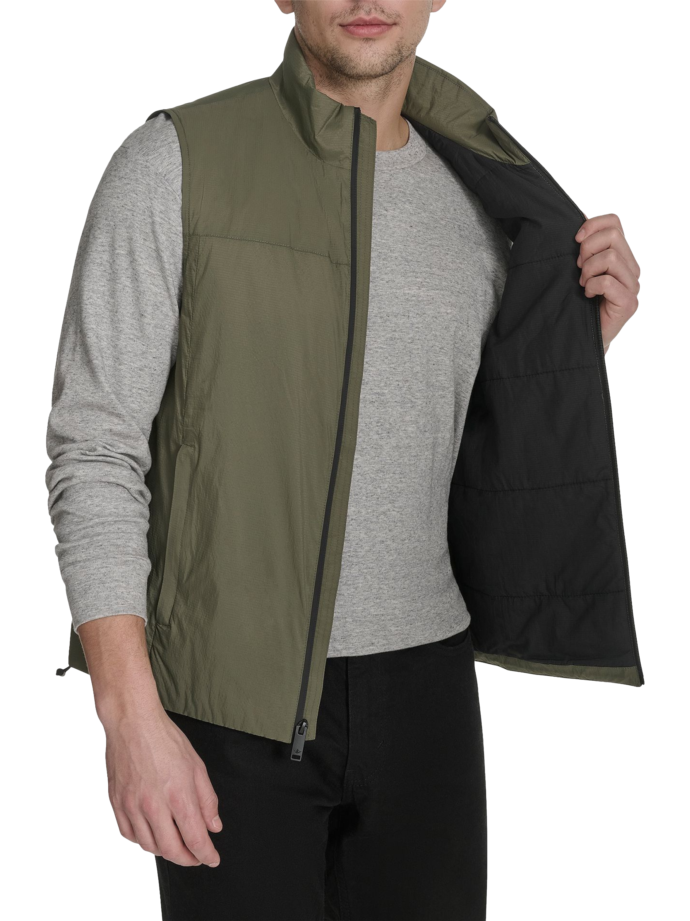 Product image 1 of 2, which shows Dockers Lightweight Padded Gilet, Camo, S