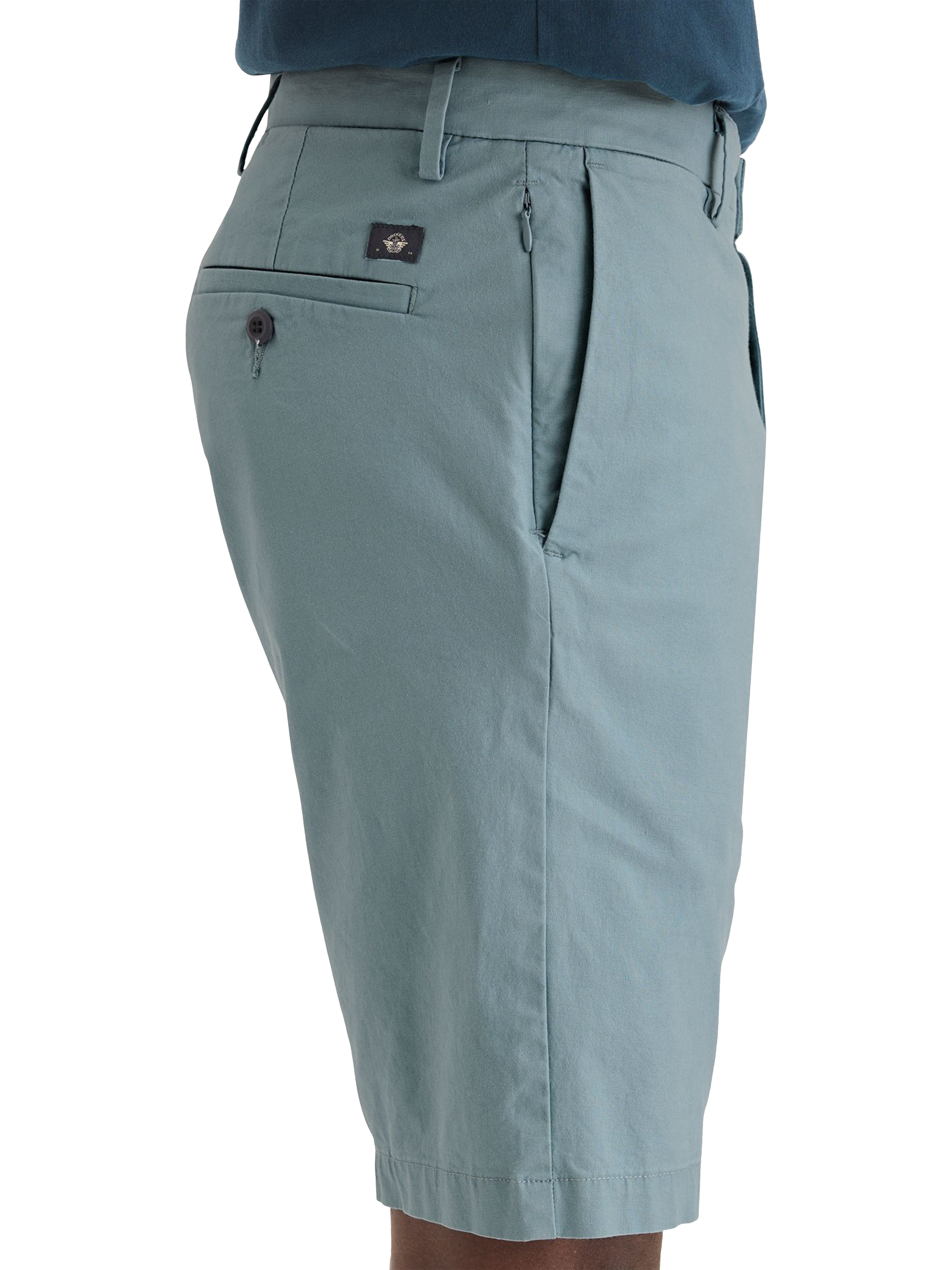 Product image 4 of 4, which shows Dockers Modern Cotton Linen Blend Chino Shorts, Tourmaline, 30R