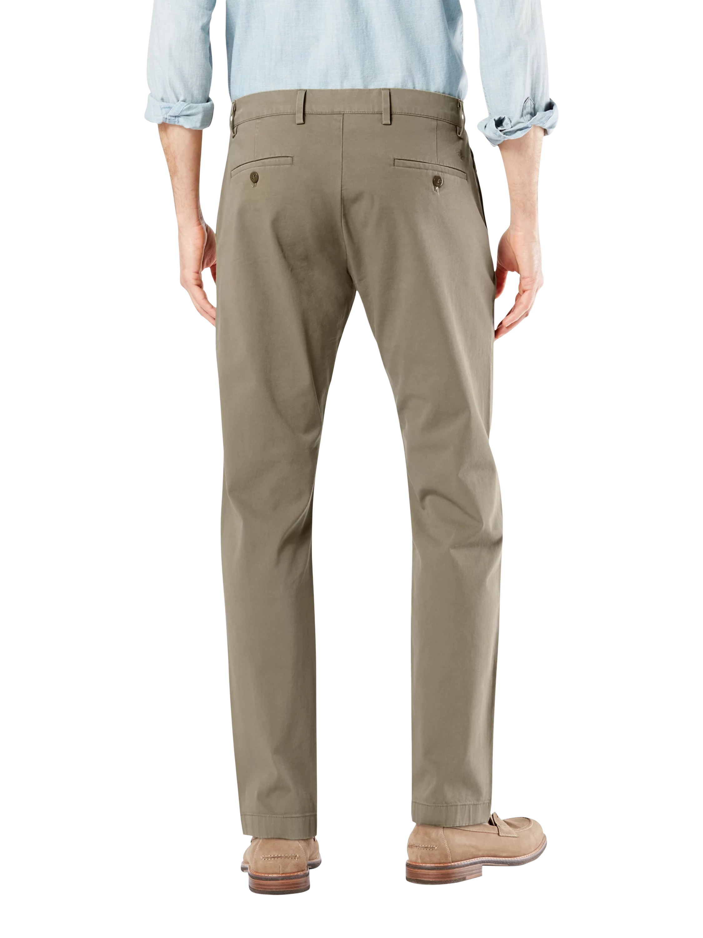 Product image 2 of 3, which shows Dockers Crafted Khaki Slim Tapered Fit Trousers, Green, W30/L32