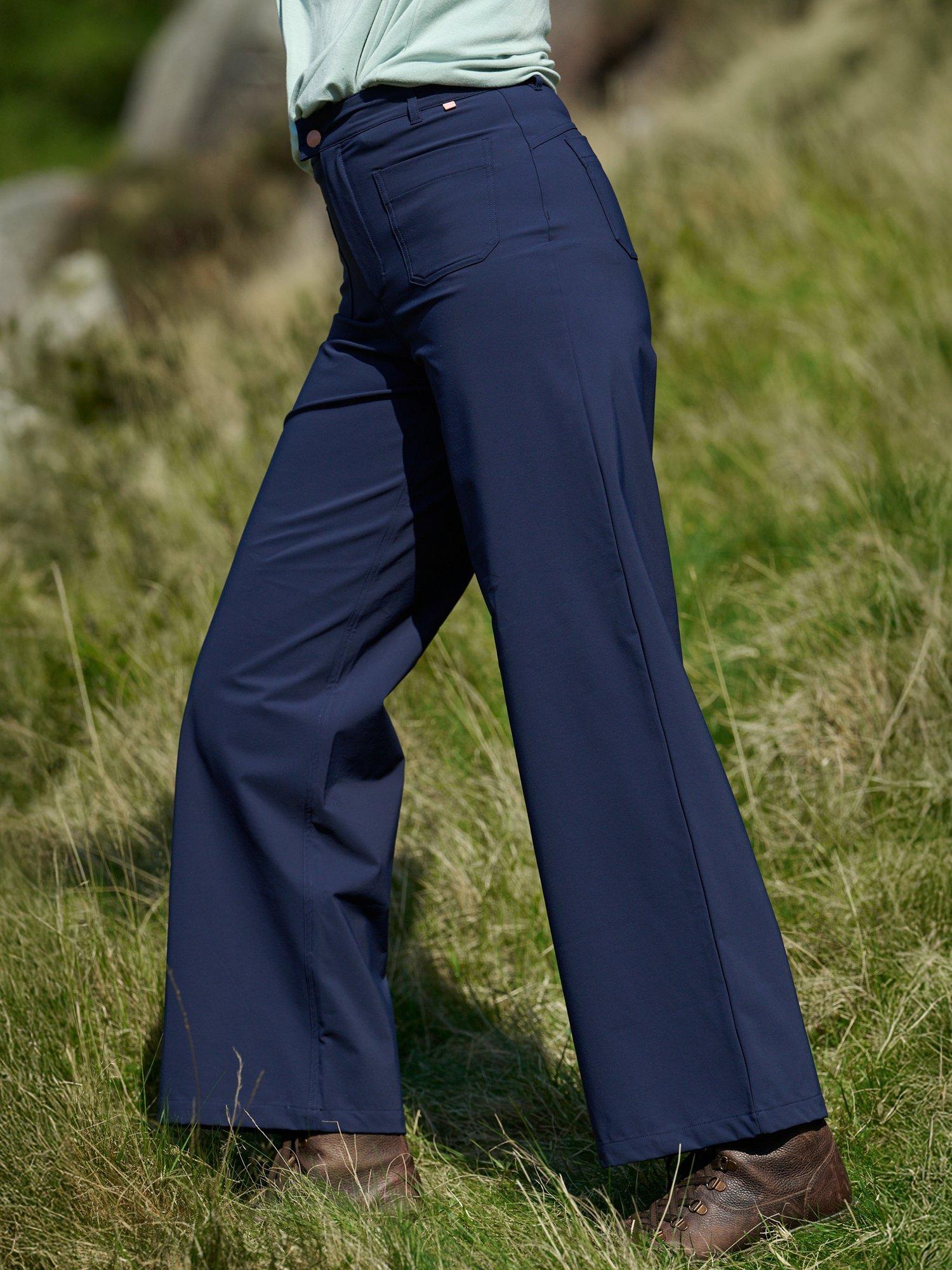 Product image 2 of 7, which shows ACAI Hydroflex Straight Leg Trousers, Deep Navy, 6R