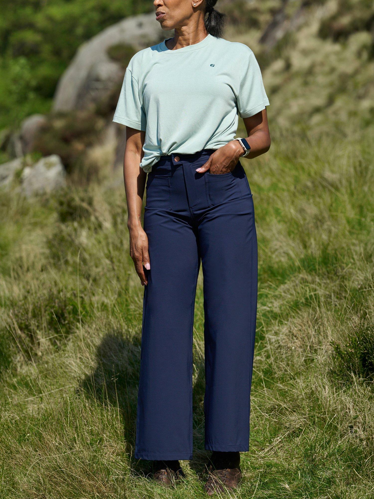 Product image 4 of 7, which shows ACAI Hydroflex Straight Leg Trousers, Deep Navy, 6R